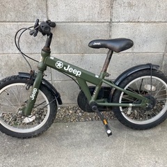 【ネット決済】Jeep自転車カーキ16インチ（幼児〜）