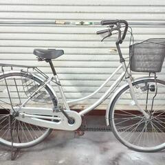 自転車中古 ABELIA ライトLED 鍵新品 タイヤ26インチ カラーシルバー