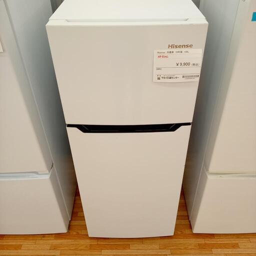 ★ジモティ割あり★ Hisense　冷蔵庫19年製120L　ホワイト　クリーニング済　YJ844