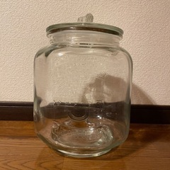 オシャレ米櫃☆保存瓶　米櫃　ガラス瓶　米升付き