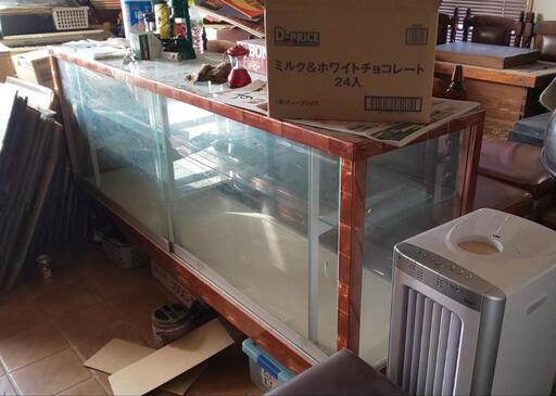 今治　12月後半　引取限定　昭和レトロ　喫茶店で使用された物　ガラス　ショーケース　陳列棚　陳列ケース
