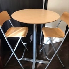【受付は1/10まで】IKEA カフェテーブルセット(テーブルと...