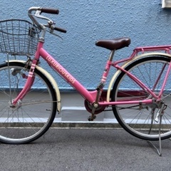 24インチ 子供用自転車ピンク色