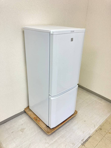 【ホワイト】冷蔵庫MITSUBISHI 146L 2019年製 MR-P15ED-KW 洗濯機YAMADA 5kg 2021年製 YWM-T50H1 DB48958 DM08312