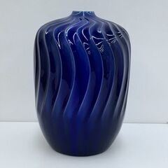 中古品】 三代目 徳田八十吉 九谷焼 耀彩 曲文壺 重要無形文化財