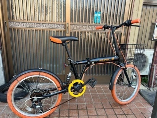 6速変速付き折りたたみ自転車