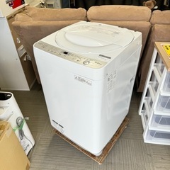 【超美品‼️】シャープ 2018年製 6.0kg全自動洗濯機 ステンレス穴なし槽 ホワイト♪