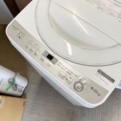 【超美品‼️】シャープ 2018年製 6.0kg全自動洗濯機 ステンレス穴なし槽 ホワイト♪