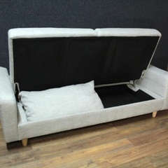 ☑️メル売約済　その他多数出品中　ウニコ収納付き極上ソファーベッドコルカ3人掛けソファグレー　