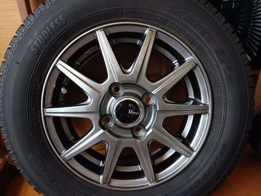 スタッドレスタイヤ+ホイール付145/80R13ミラ・ミラアヴィ (Marine  