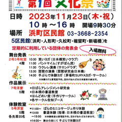 区民館利用促進事業「日本橋地域５区民館　第１回文化祭」