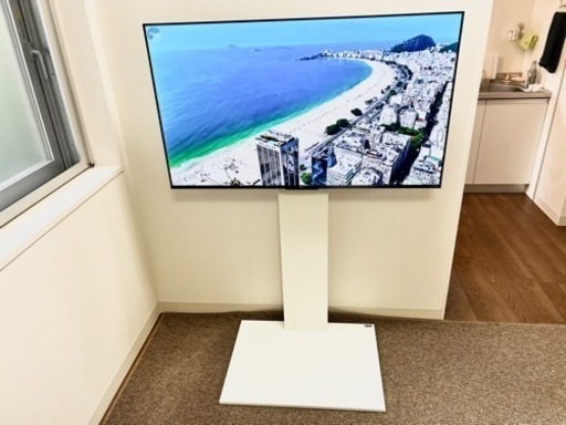 10月末までの支払いで4.5万円【買って半年未満の美品】TCLテレビ50型4KとWALLインテリアテレビスタンドEQUALS＋未使用の棚付