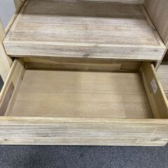 unico/ウニコ MANOA マノア キッチンボード W1200 アカシア材 ホワイトウォッシュ キッチン台 中古家具 店頭引取歓迎 R7657