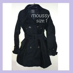 moussy プリンセスライン ドレストレンチコート S 黒 M...