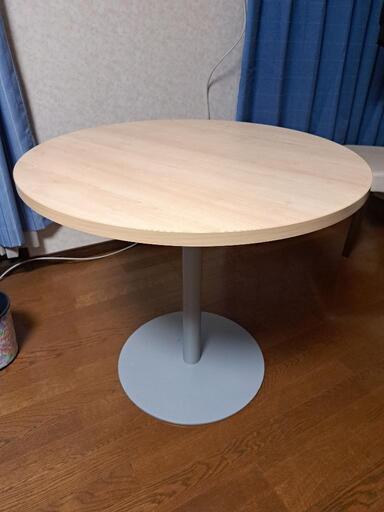 リフレッシュテーブル2 丸テーブル フック付き 天板直径80cm 円テーブル 会議テーブル 商談 休憩スペース 円形 丸型 カフェテーブル アール・エフ・ヤマカワ製 W800xD800xH700