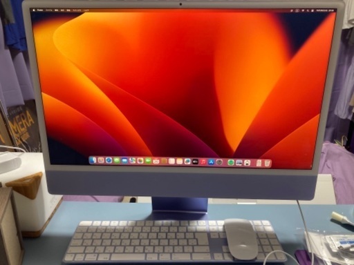2021 iMac 16GB パープル 美品 iMac 24インチ M1 16GB 256GB 2021年