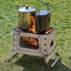 【配送可】LOGOSロゴス グレートたき火グリル 81064090 コンロ アウトドアキャンプバーベキュー BBQ 焚き火台 鍋料理 MAKIBI 収納バッグ付き コンパクト収納