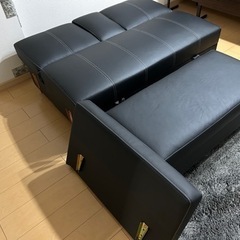 3人がけ 3人掛け ソファベッド 収納付き オットマン付き 三人掛け 美