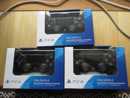 【新品未開封】PS4 ワイヤレスコントローラー（DUALSHOCK4） ジェット・ブラック CUH-ZCT2J × (3個セット)