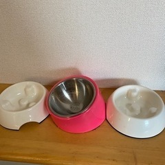 猫ちゃんのご飯とお水の皿