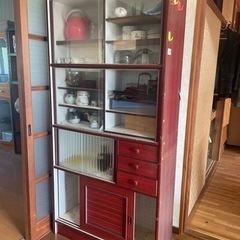 昭和の家具　食器棚　収納棚