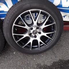 Verthandi YH-M7V 18x8.0 40 114.3x5 BK/POLISH　225/55R18スタッドレスタイヤセット