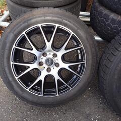 Verthandi YH-M7V 18x8.0 40 114.3x5 BK/POLISH　225/55R18スタッドレスタイヤセット