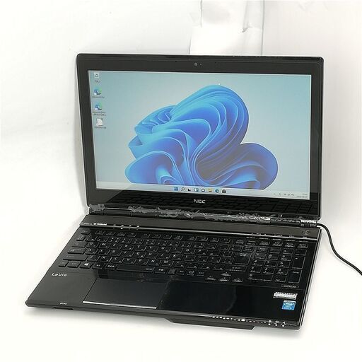 送料無料 タッチパネル 15.6型 ノートパソコン NEC PC-LL750MSB 黒 中古良品 第4世代 i7 8GB Blu-ray 無線 Webカメラ Windows11 Office済