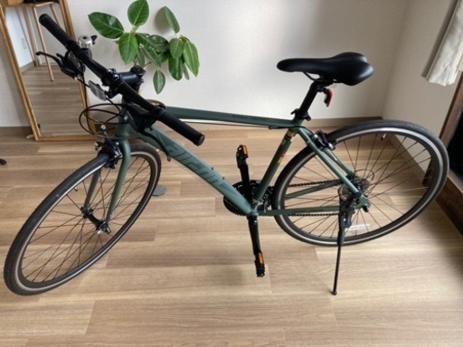 【最終値下】クロスバイク　自転車　エアーオンII AIR-ON2 カーキ色　サイズ480