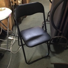 パイプ椅子（黒）【F00211】