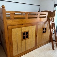 木製のロフトベッド差し上げます！