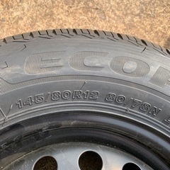 秋田発　ダイハツ　アトレー　ハイゼット　純正ホイール&タイヤ　145/80r12