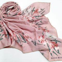 【1】HANAE MORI ハナエモリ スカーフ 約77×77c...