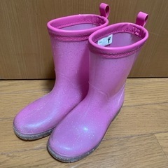 女の子　長靴　18センチ　ピンク　キラキラ