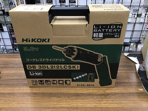 【未使用】HiKOKI 6Vコードレスドライバドリル DB 3DL2 (2LCSK)