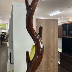 ポールハンガー オリエンタル調 ドラゴンツリー 天然木 ハンガーラック