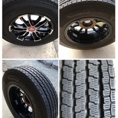【12月中の受け渡しに限りお値引き交渉承ります】ハイエース★スタッドレスタイヤ&ホイール4本セット★195/80 R15