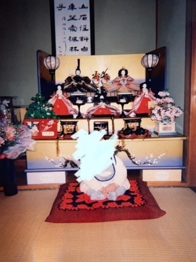 至急！お雛様　3段　羽子板付き！
