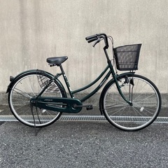 【お譲り先決定】綺麗なグリーンの26インチシングル自転車 整備済み