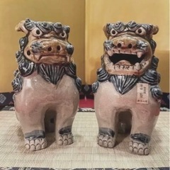 壺屋焼　湧田弘　作　シーサー　一対