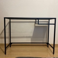 【予約中】ガラストップテーブル　IKEA