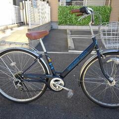 中古自転車2775 前後タイヤ新品！ 27インチ 6段ギヤ LEDオート