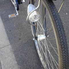 中古自転車2775 前後タイヤ新品！ 27インチ 6段ギヤ LEDオート