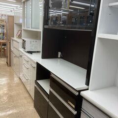 2面レンジボード キッチンボード スチーム対応 No.317○ ※現金