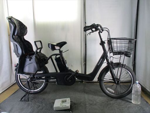 Ｄ111　★整備済み　中古電動自転車　Panasonic　ギュットアニーズ　3人乗り対応車★【20インチ　8.9Ahバッテリー新品】