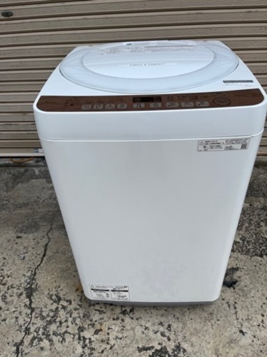 SHARP 全自動洗濯機 7kg ES-T713-T 2020年製