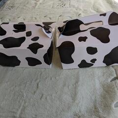 牛柄の紙箱 2 箱 ｾｯﾄ  ①