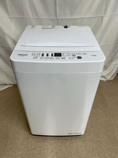 【北見市発】ハイセンス Hisense 全自動電気洗濯機 HW-E4503 2020年製 4.5kg (E2111shnY)