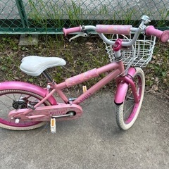 【値下げ】 子供自転車　18インチ　女の子用自転車　ピンク