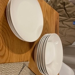 【~11/1】IKEA 食器　白　美品多　平皿4枚　大判皿5枚